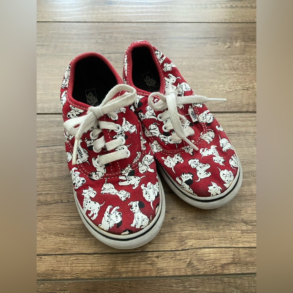 Disney Vans Kids Red 101 Dalmatian Dogs Sneakers